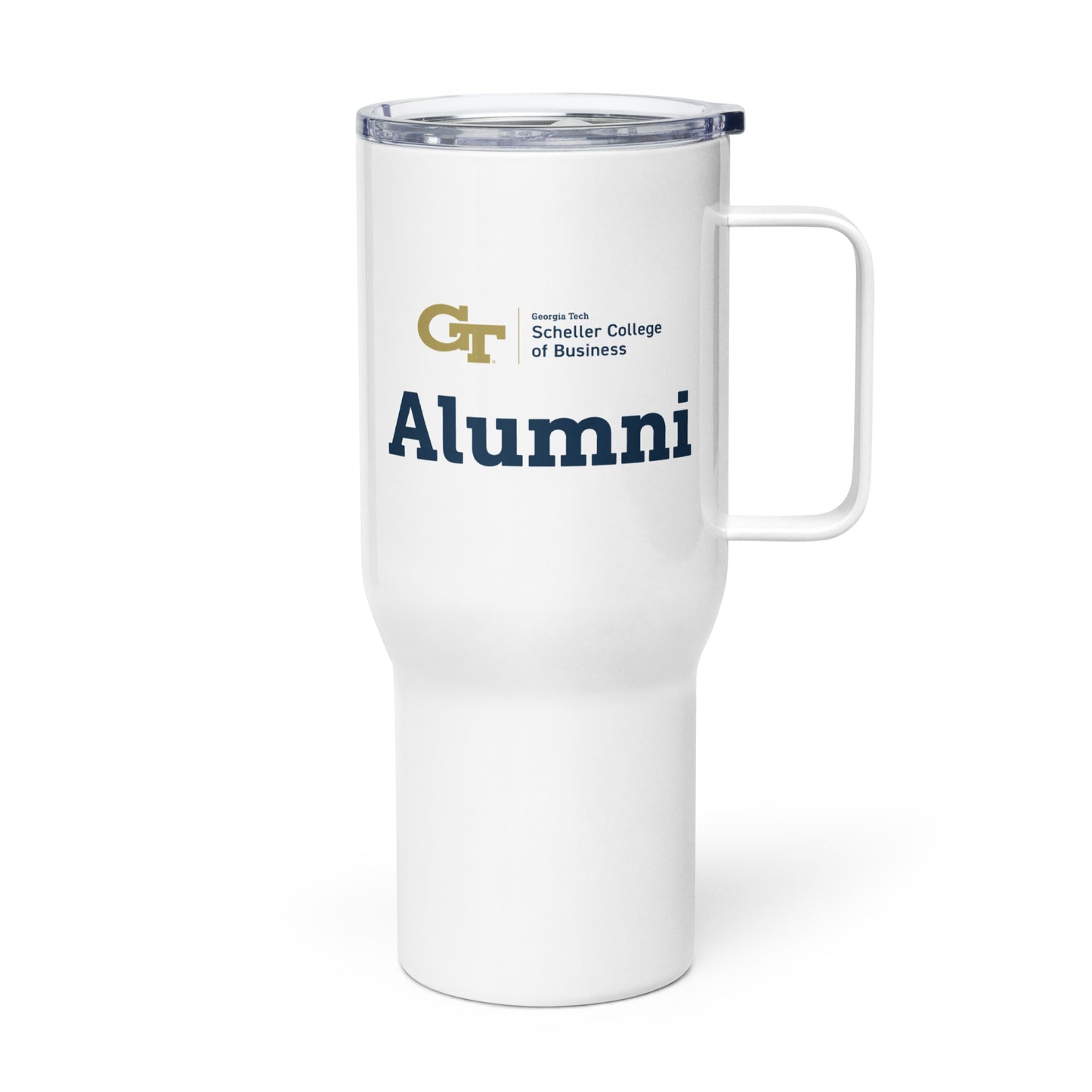 Scheller Alumni Travel mug with a handle