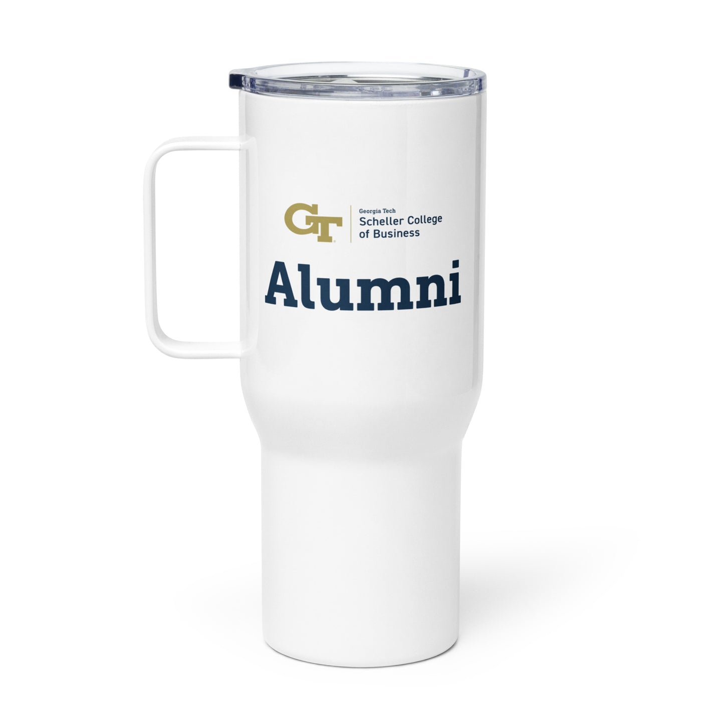Scheller Alumni Travel mug with a handle