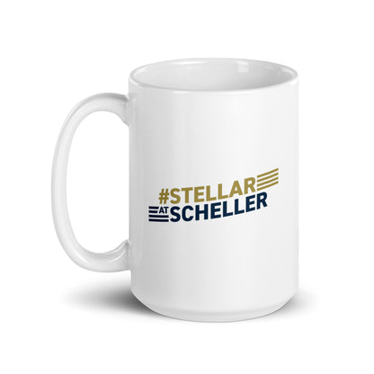 Stellar at Scheller White glossy mug